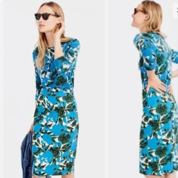 NWT J. Crew Tippi Floral Sweater with Sequins, Size small, Azure blue - Picture 3 of 7